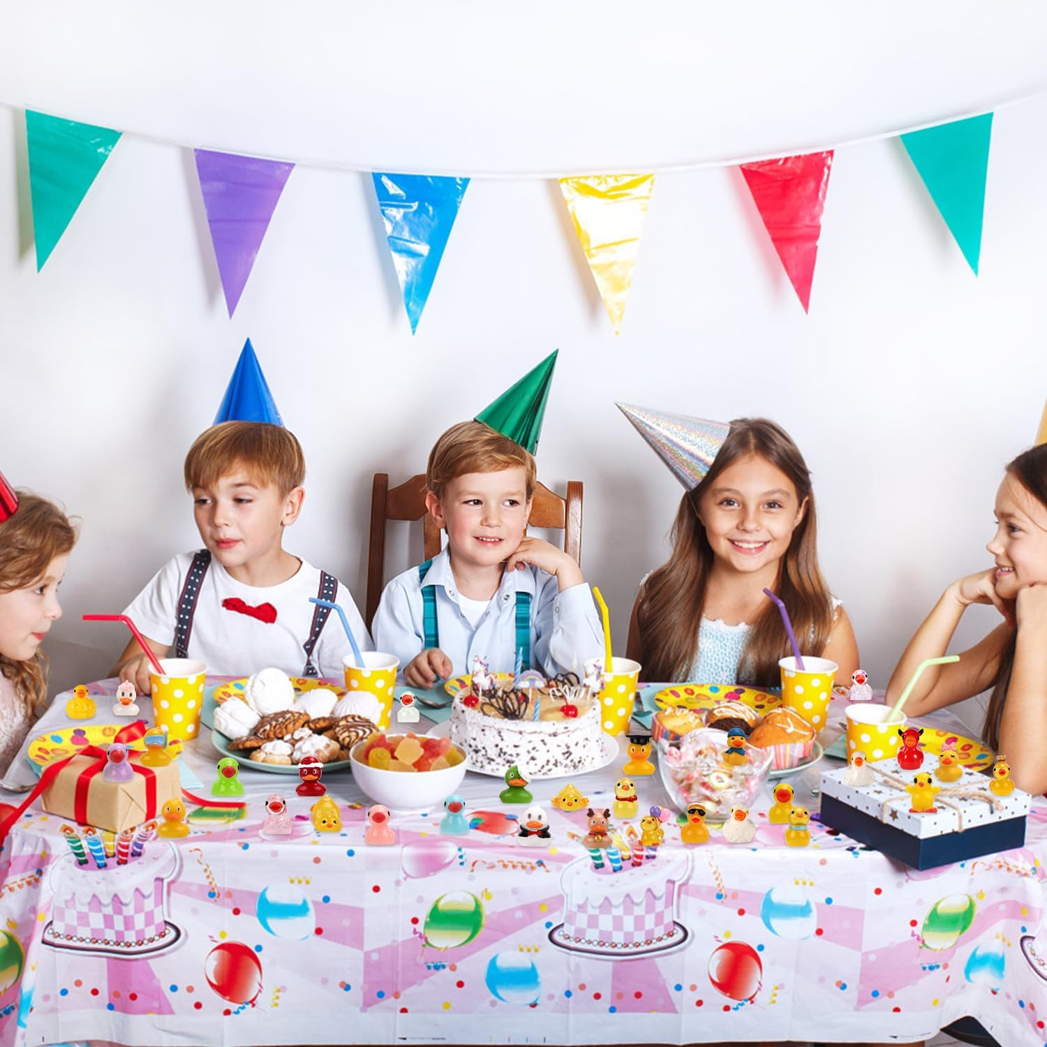 XIHIRCD 36Pcs Mini Resin Ducks, Colorful Miniature Ducks Figurines, Small Ducks Figures, Tiny Animal Accessories for Potted Plants Garden Landscape DIY Christmas Home Decoration image number 2