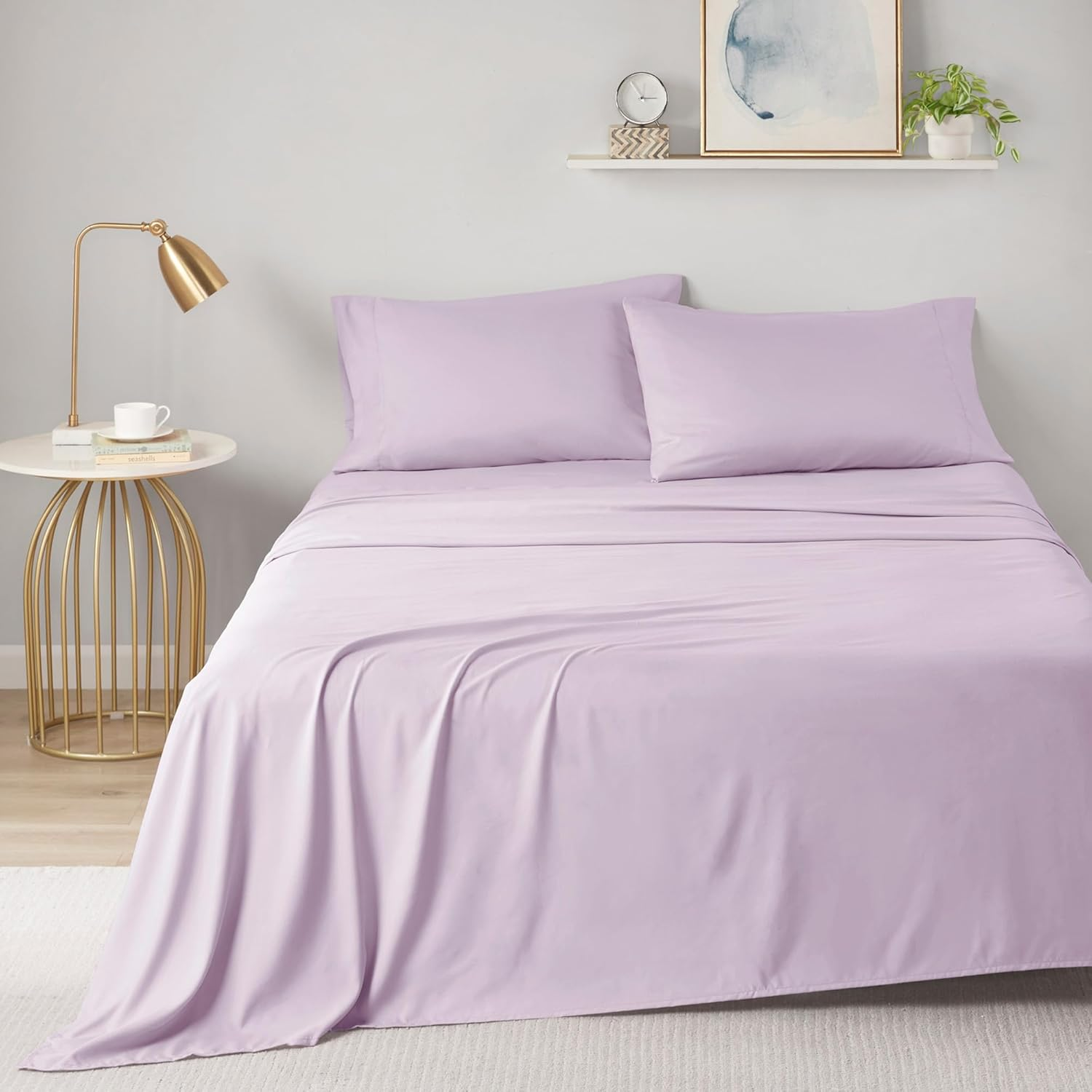 Intelligent Design Microfiber Sheet Set, Full, White