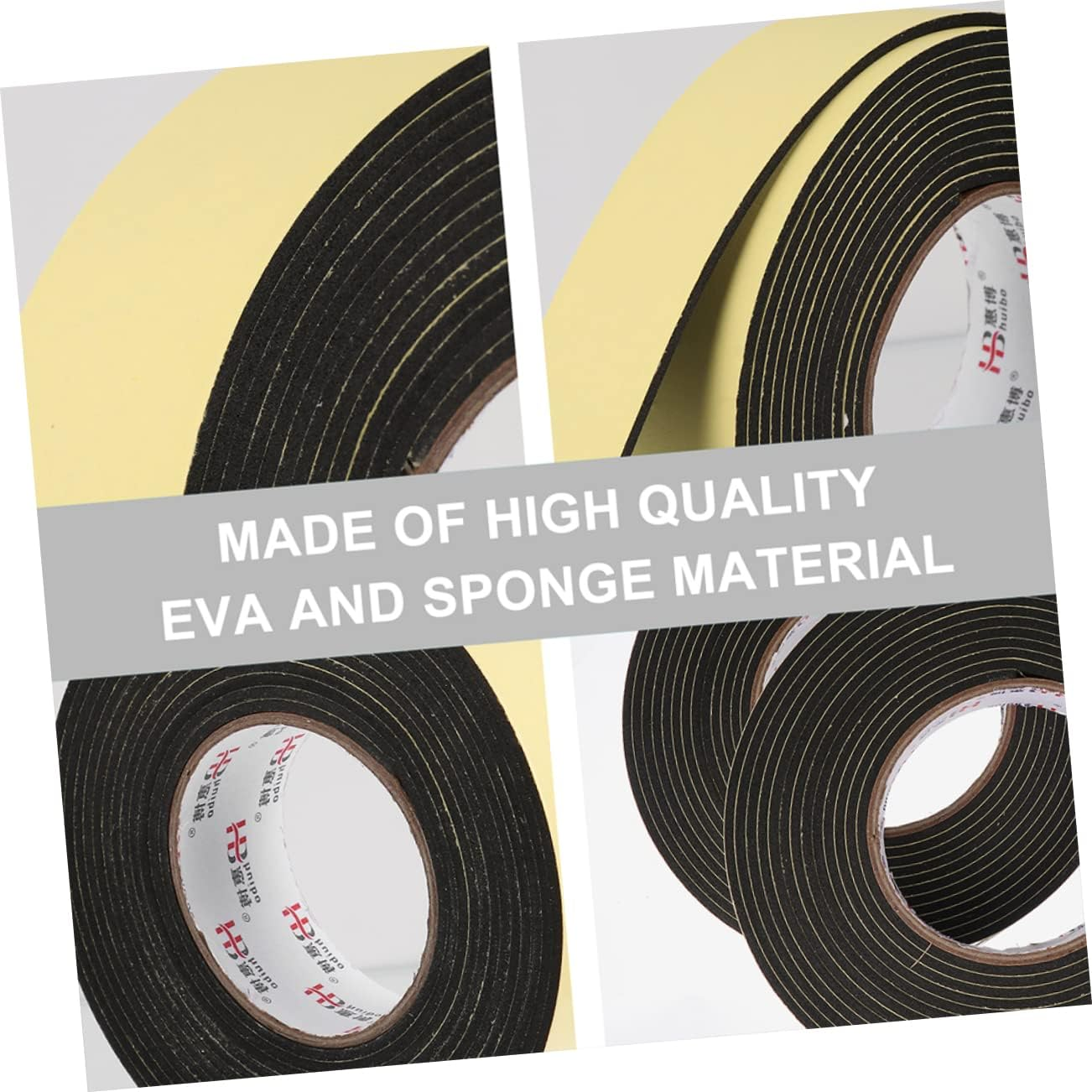 2Rolls Soundproofing Door Seal Tape of Eva Sponge Sealing Strip Easy Install Windproof Sealing Tape image number 2