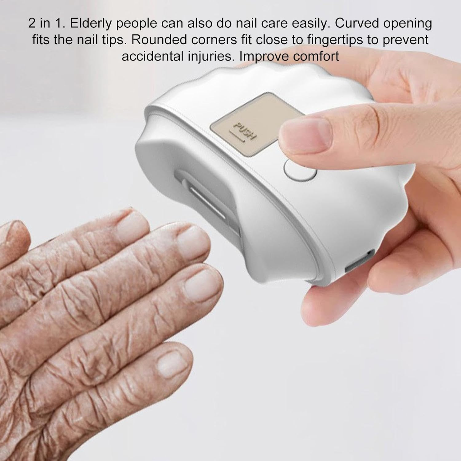 Electric Fingernail Cutter, Polishing Fingernail Clipper, Nail Polisher, Nail Scissor, Low Noise Trimmer for Home and Travel image number 1