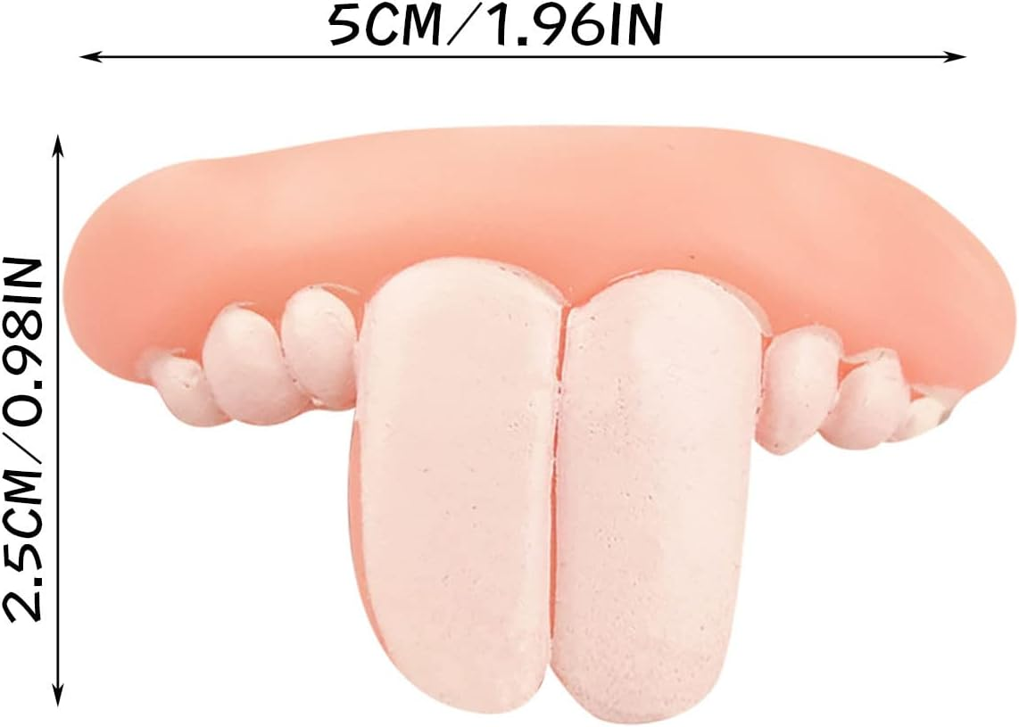 DPWOUM 1Pc White Fake Teeth Fake Teeth for Dogs,Dog Toys,Funny Dog Teeth Braces, Dog Christmas Costume Suitable Dog Chew Toys Pet Supplies image number 3