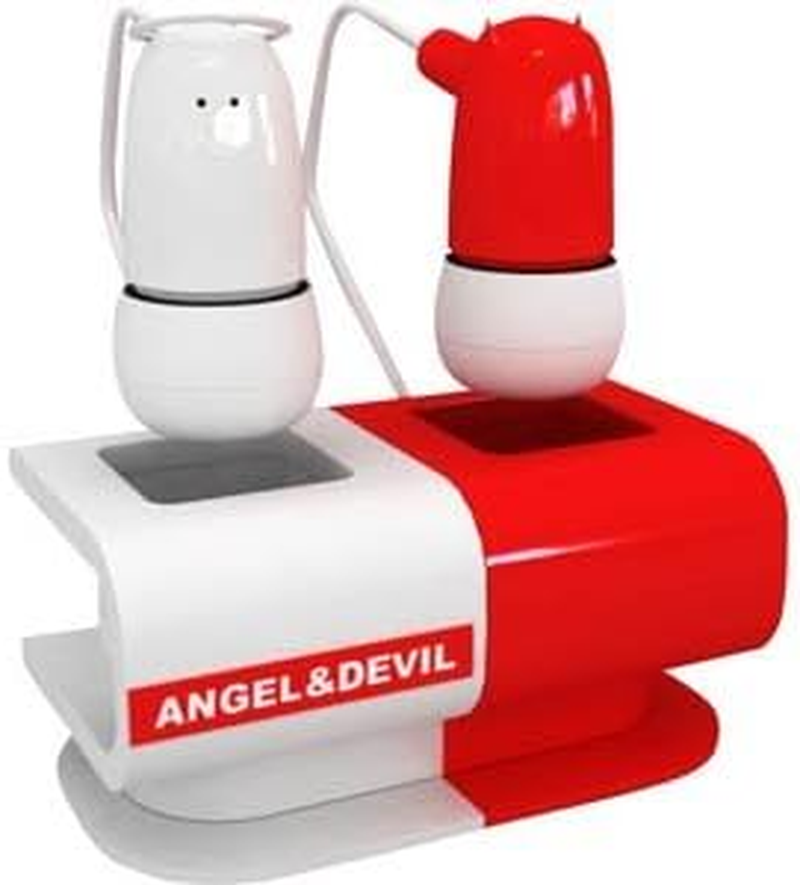 Green House GH-ERC-ANDV Angel & Devil Shape Inner Head Earphones (Purple & White)