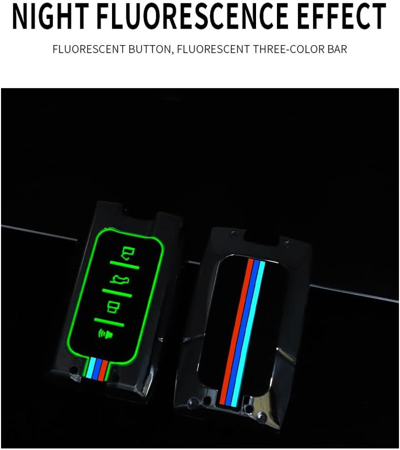 Zinc Alloy Key Fob Cover with Keychain Fit for Tank 300 500 Tank300 Tank500 4 Button Car Key Case Key Cover Silver image number 6