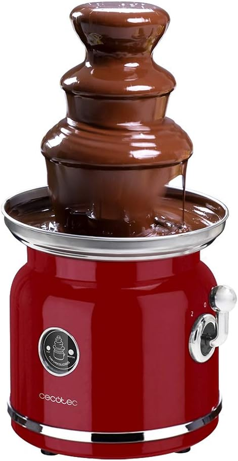 Cecotec Fun Chocolate Fountain, Power 90 W, Retro Design, Stainless Steel Tower, 3 Cascade Levels, Removable, Dishwasher Safe Parts image number 3