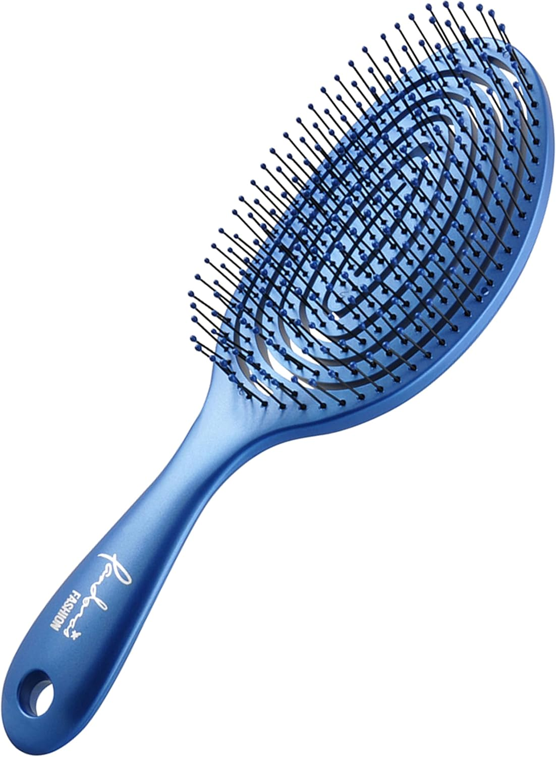 Kinugawa Company A8200BR Hair Brush 3D Detangle Cushion Scalp Massage Brush Spiral Brown Regular