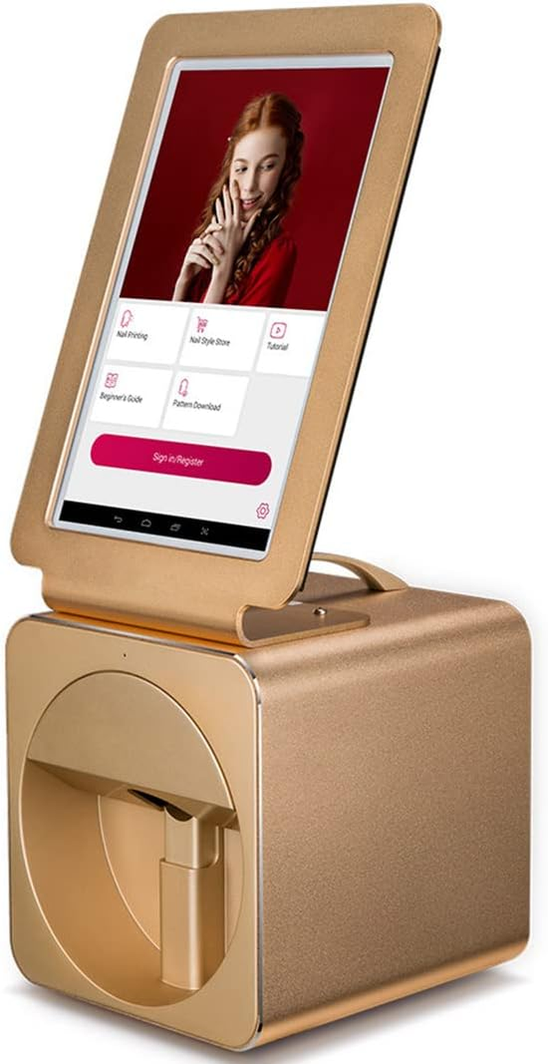 3D Smart Nail Printer Nail Printing Robot Desktop Nail Printer Digital Mobile Nail Art Stamping Printer with 10.1 Touch Screen 3D Nail Printer Machine Support Wifi/Diy, Beauty & Personal Care image number 4