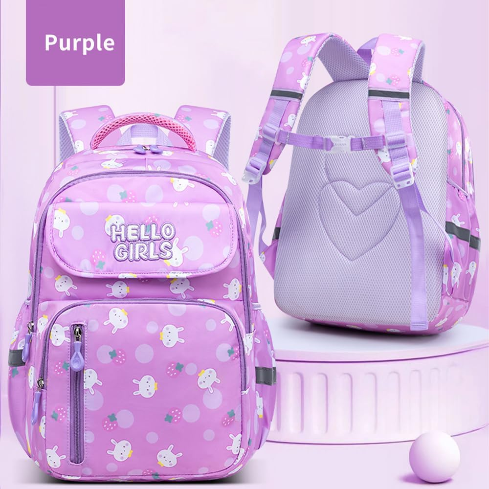 Kids Backpack Cute School Bookbag for Girls Kawaii Printed Schoolbag Elementary Lightweight Backpack image number 3