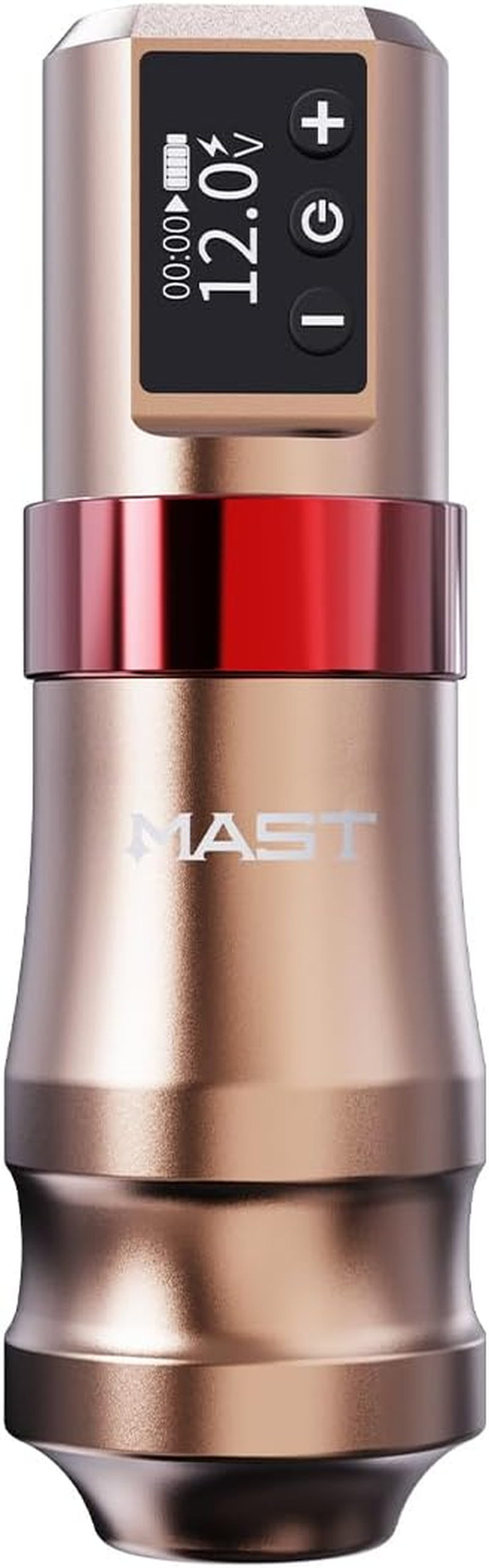 Mast Mini Wireless Pro Tattoo Gun Pen Machine 3.6Mm Stroke Length Mcore Coreless Power Motor Fast Charge Battery Supply (Golden)