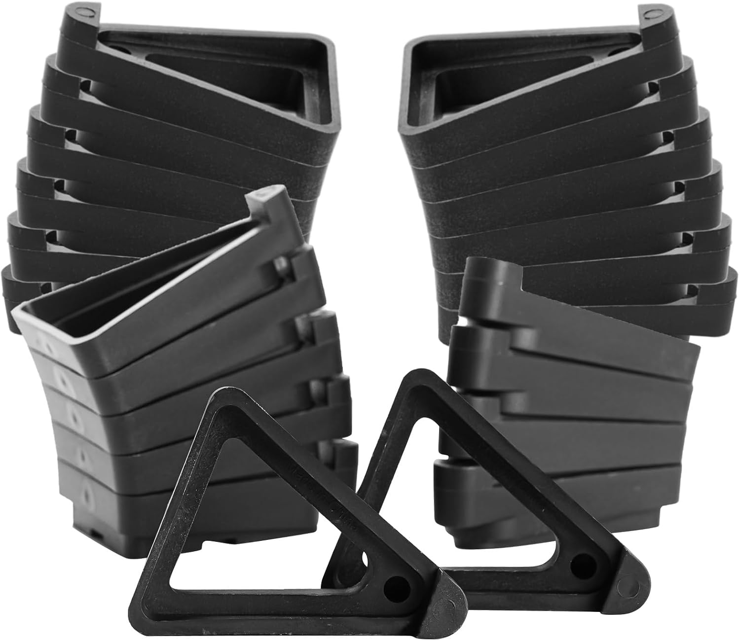 24 Pack Plant Pot Feet Triangle Pot Risers Black Durable Non Slip Supports Elevate Drainage Improve Airflow image number 5
