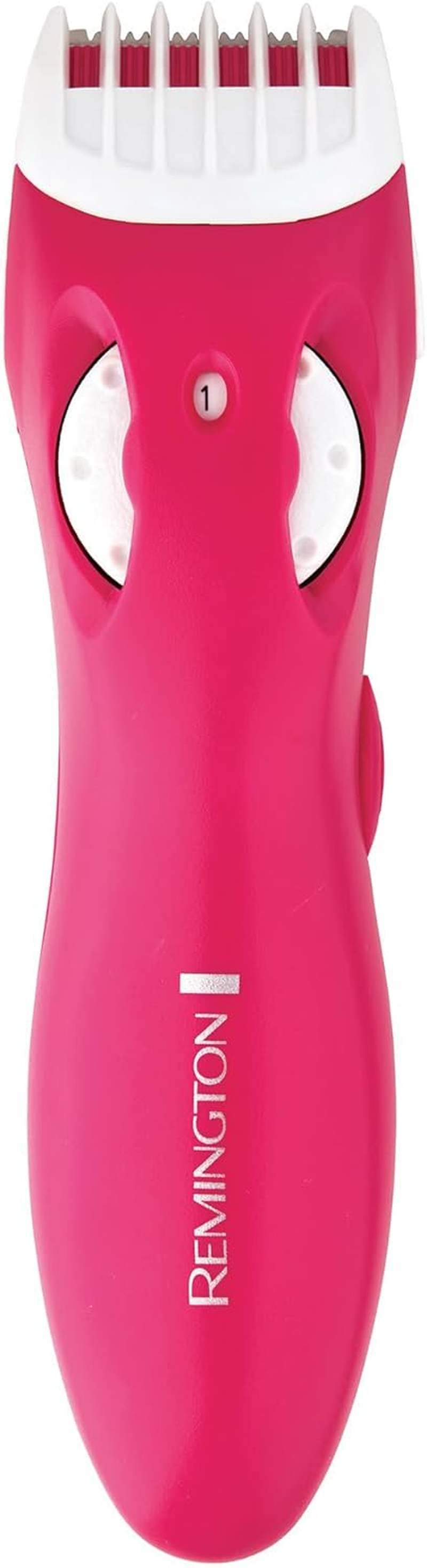 Remington Beauty Trim Bikini Trimmer/Groomer, BKT1004FAU, Precision Grooming for Women'S Sensitive Areas, Personal Groomer for Women, Cordless Multi-Functional Bikini Trimmer, Fuschia image number 1
