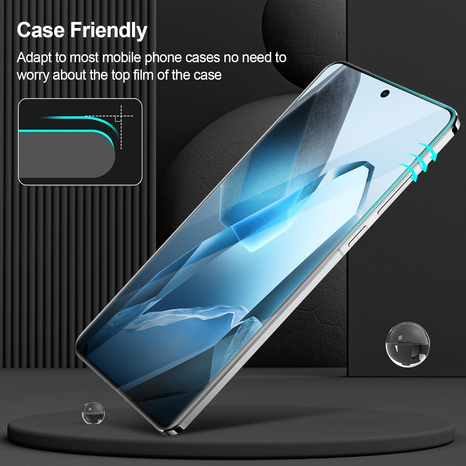 Giiyoon Pack of 3 Tempered Glass Screen Protector for Oneplus 13, HD Screen Protector, Full Coverage, 9H Hardness, Anti-Scratch, Anti-Bubble image number 6