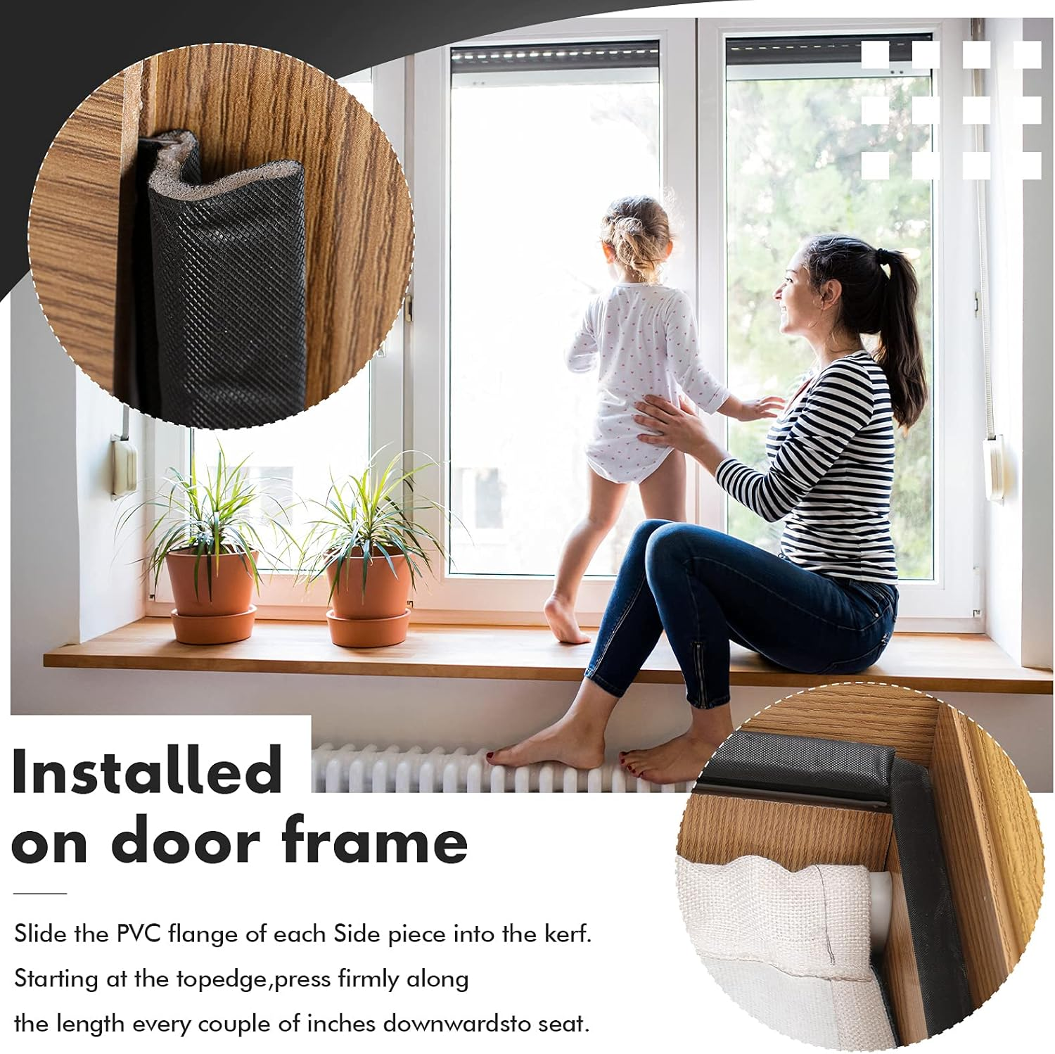 BBTO Door Weather Stripping Seal Winter Windows Kerf Soundproof Strip V-Shaped Q Foam Weather Stripping Door Frame for Card Slot Large Gap and Easy Installation(60 Feet,Black) image number 1