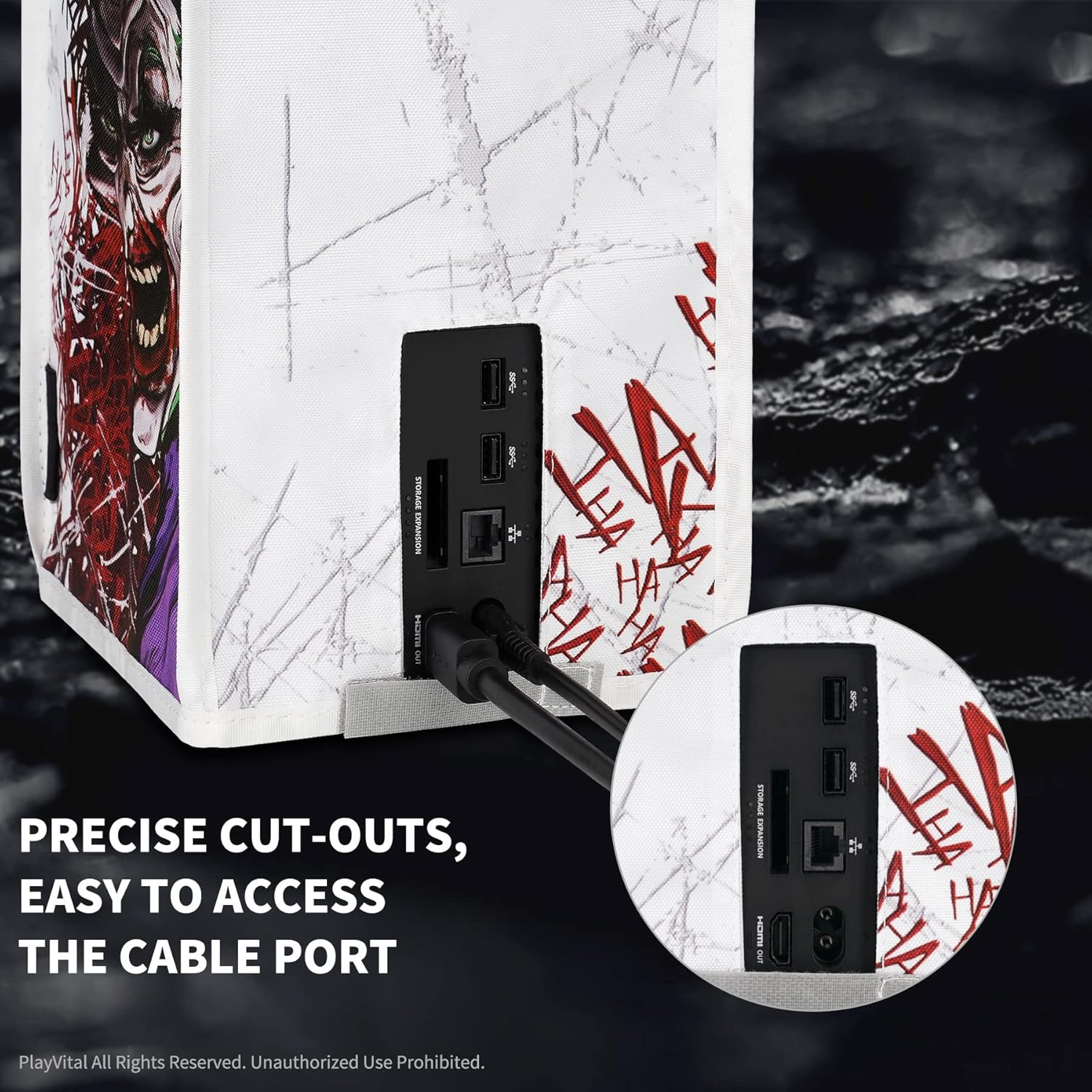 Playvital Nylon Dust Cover for Xbox Series X Console, Soft Neat Lining Dust Guard, anti Scratch Waterproof Cover Sleeve for Xbox Series X Console - Clown Hahaha