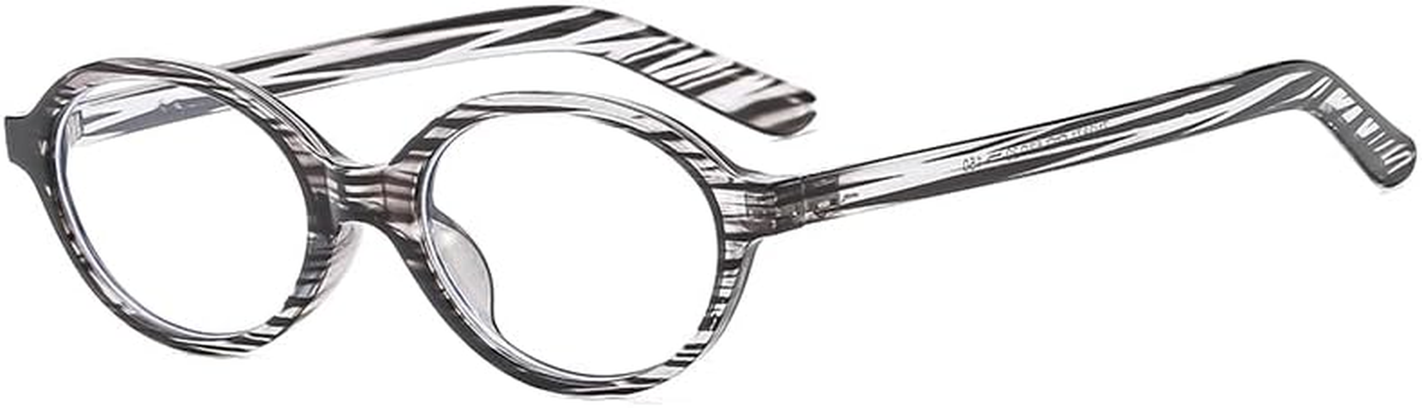 YAMEIZE Oval Blue Light Glasses Women Men - Small anti Blue Light Glasses Retro Blue Filter Glasses Gaming Glasses, Leopard Clear