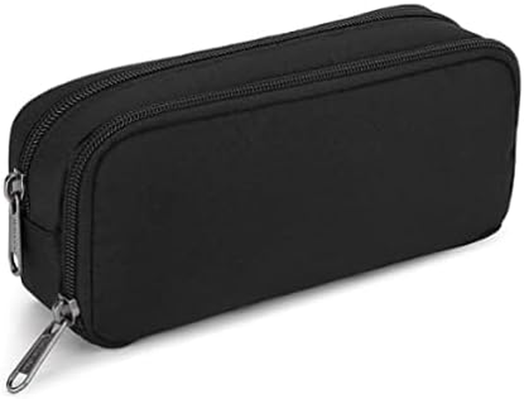 Della Gao Pencil Case Girls Large Aesthetic for Men and Women, Black, L, Minimalist