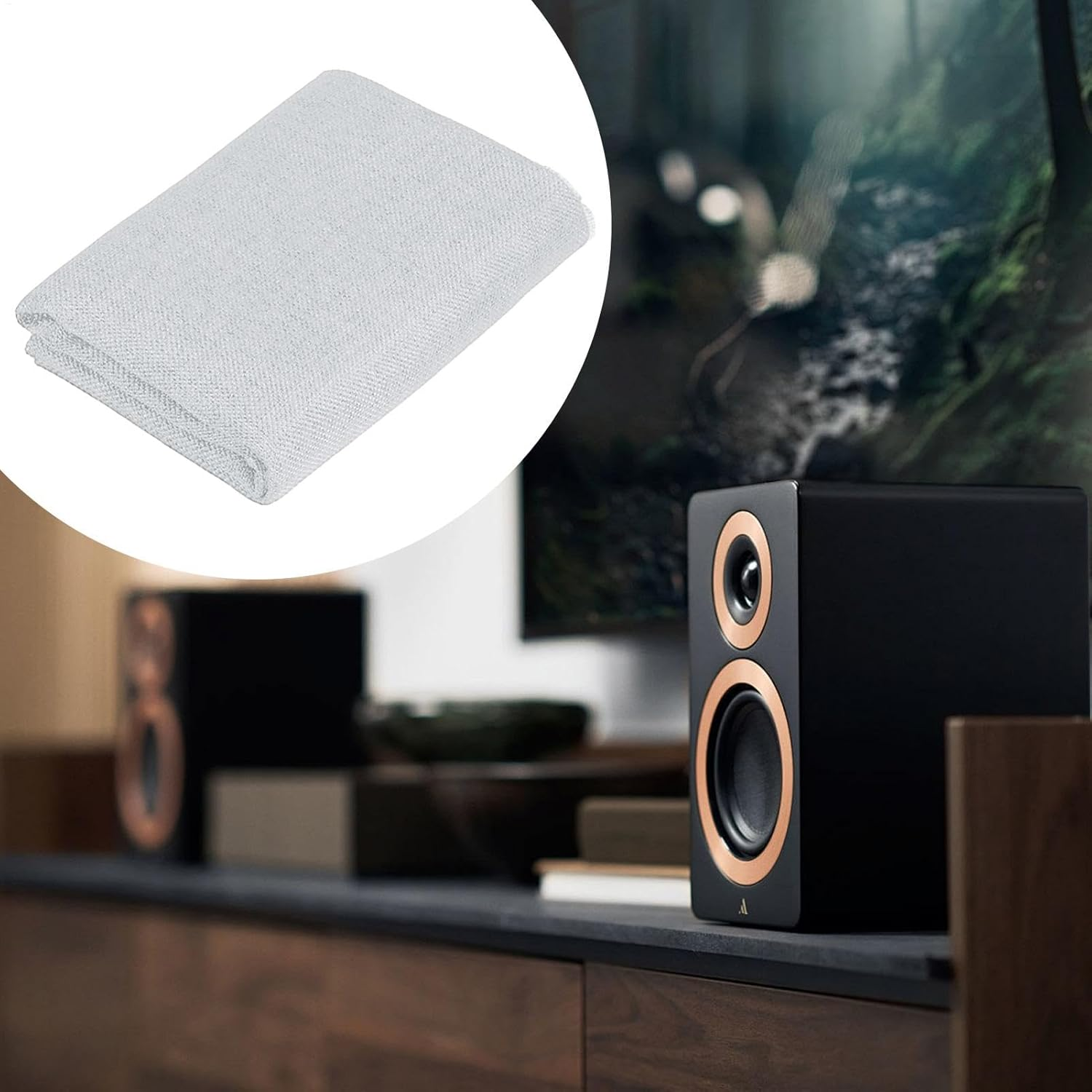 Speaker Dustproof Mesh Cloth | Protective Speaker Transparent Mesh Cloth,Great Sound Permeability Fabric Replacement for Audio Panels, Media Cabinet, Home, Stage