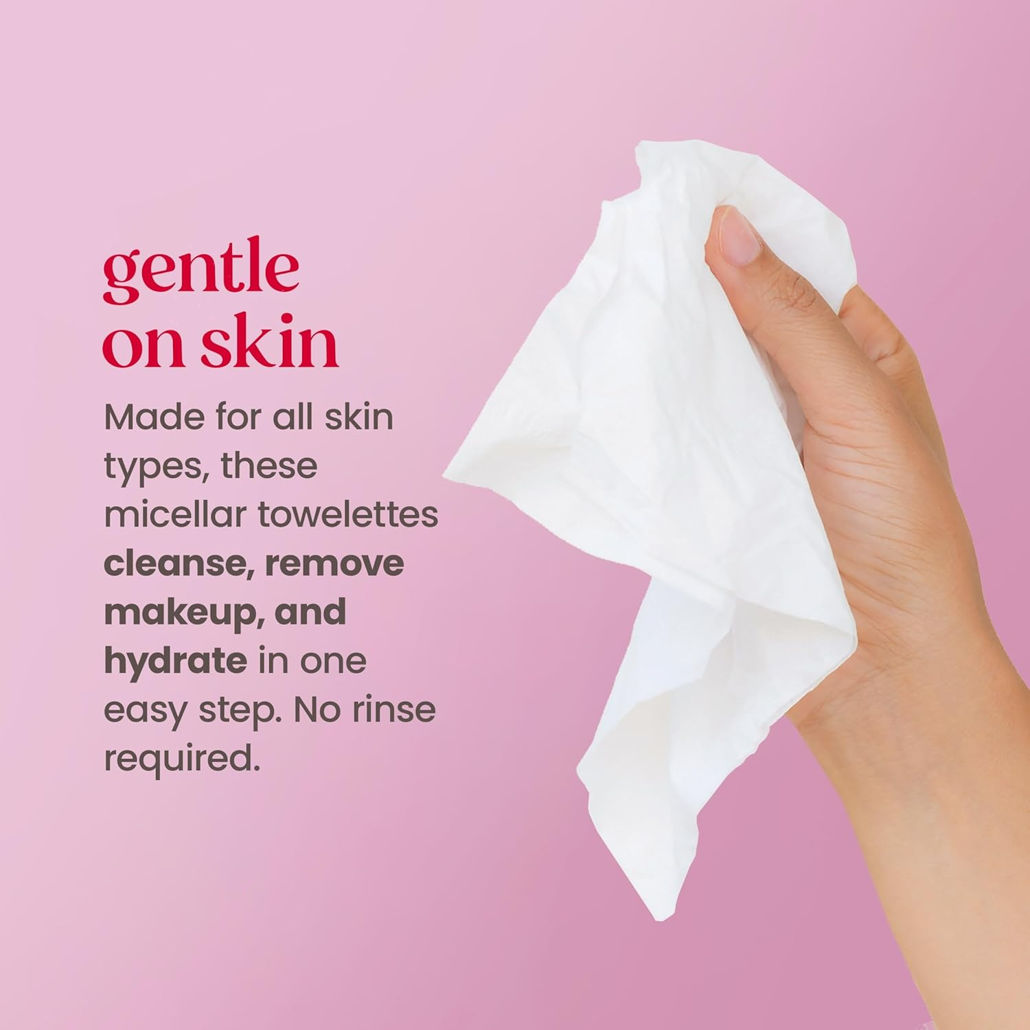 Burt'S Bees Rose Water Face Wipes, for All Skin Types, Hydrating Micellar Makeup Remover & Facial Cleansing Towelettes, 30 Ct (3-Pack) image number 6