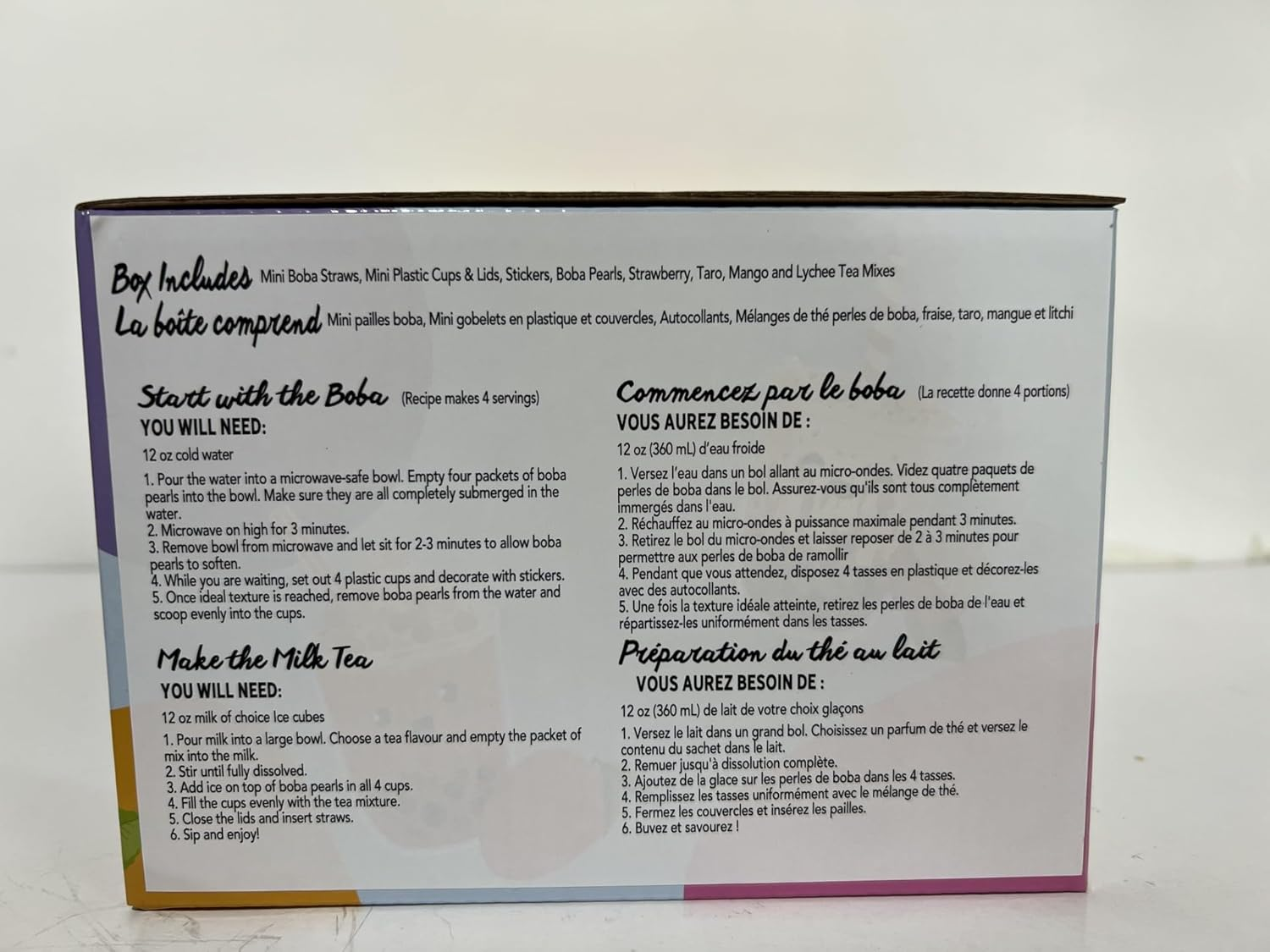 Thoughtfully Gourmet, Mini Boba Party Set, Makes 16 Tasting Portions of Bubble Tea, Includes 4 Flavors, Boba Pearls, Cups, Lids, and Straws image number 2