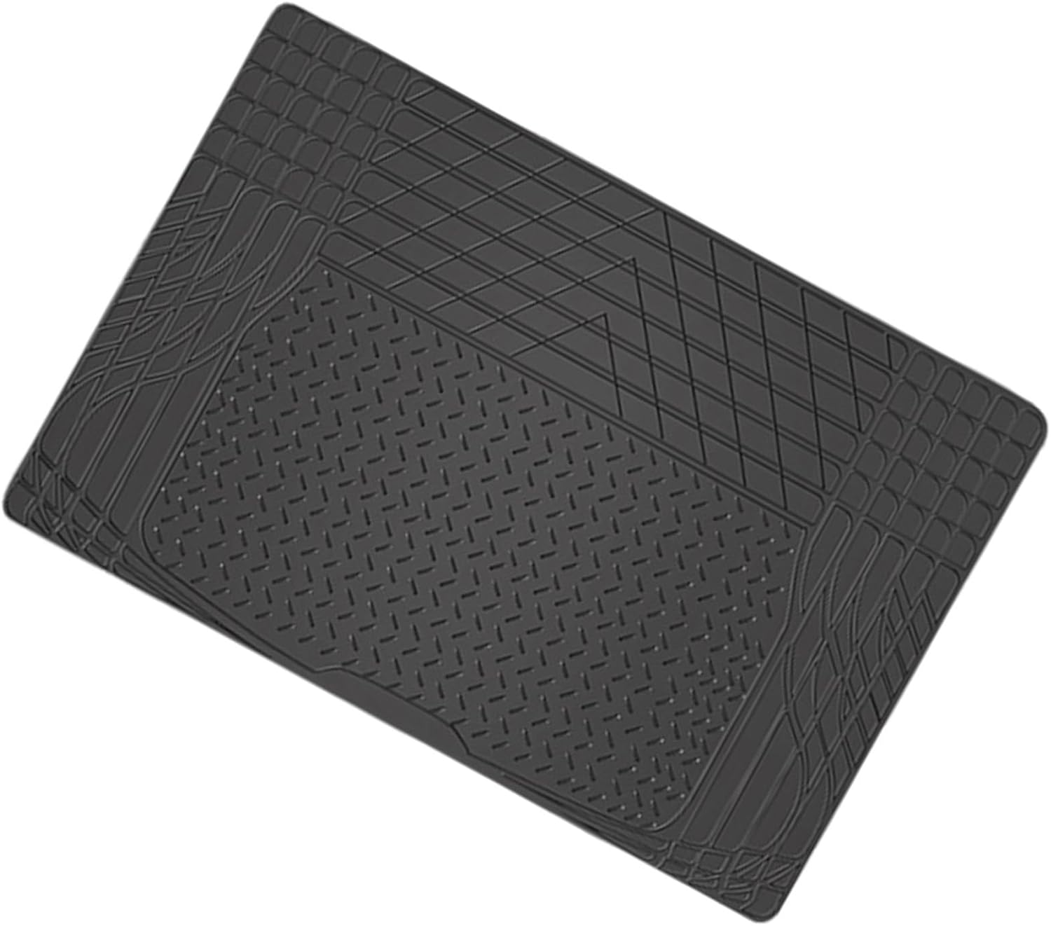 Cargo Mat | Trunk Protection Pad,Trimmable Easy Clean Trunk Liner Pad Trunk Floor Mats Anti-Slip for Sedan Auto Black image number 2