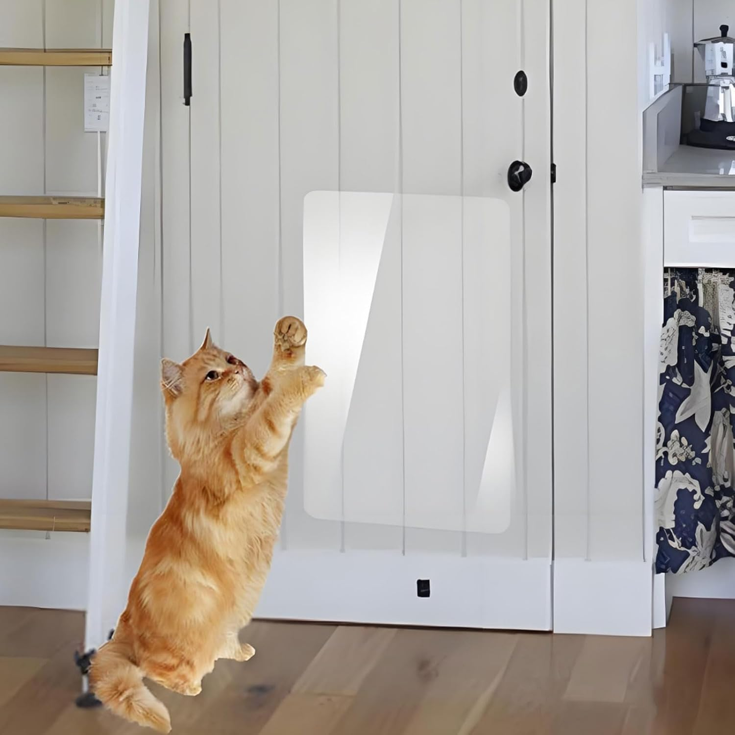 RUIFEN Cat Scratch Proof Sofa Protector - 12"X118" Transparent PVC Removable Adhesive Film for Couches & Furniture, anti Scratch Matte Textured Protective Wrap (1 Roll) image number 5