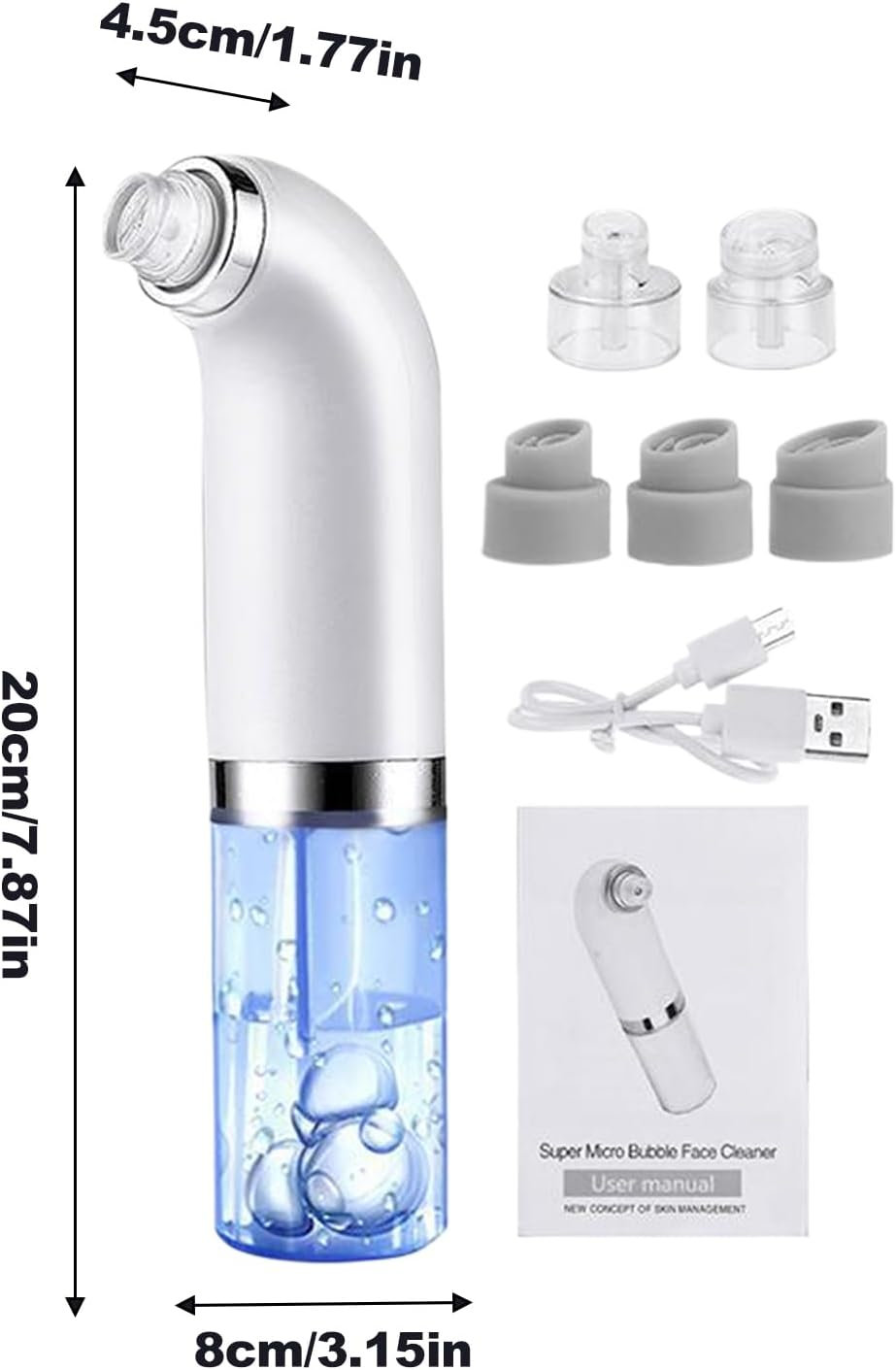 Pore Sucker for Face | Facial Pore Remover Vacuum,Tool Electric 3 Modes Adjustable Extractor for Most Skin Type Travel Nighttime Daily Nose Home Women Men image number 3