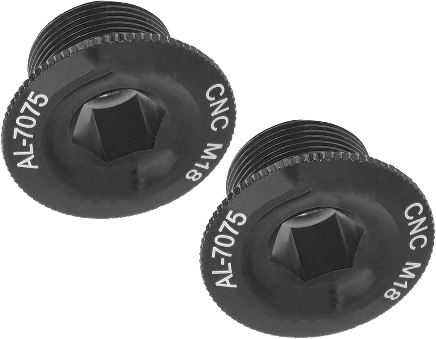 Bike Crank Arm Bolts, Crank Screw Cap Aluminum Alloy Crank Cap for Bike Bicycle(M18 Black)