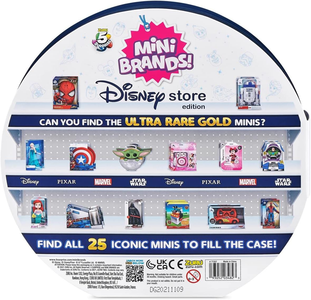 Zuru 5 Surprise Disney Store Mini Brands Collectors Case, Multicolor