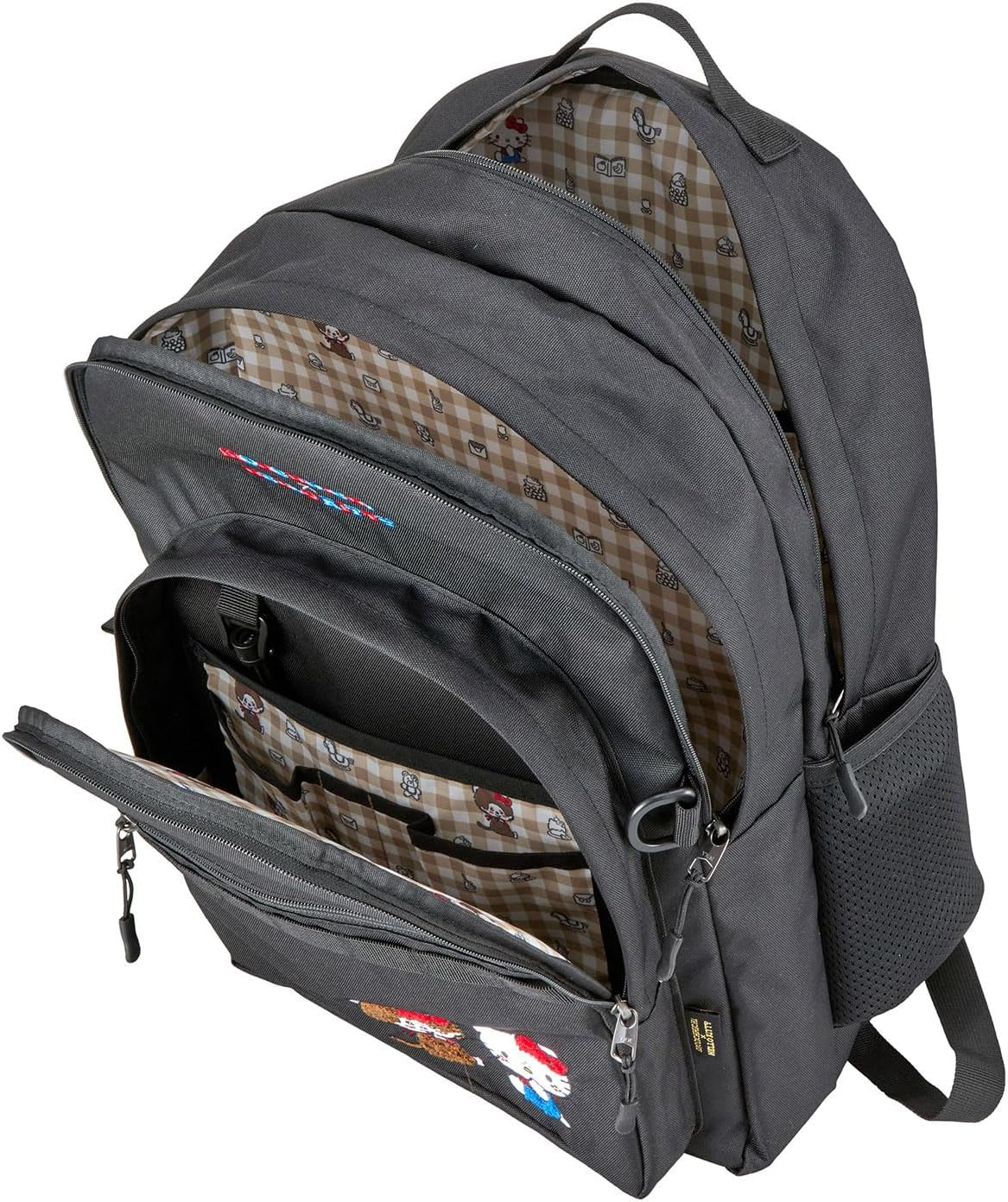 Schifle SA21 Women'S Backpack School Bag Suitcase Can Be Carry-On Black Monchhichi X Hello Kitty One Size, SA21. Black Monch X Hello Kitty, Free Size image number 1