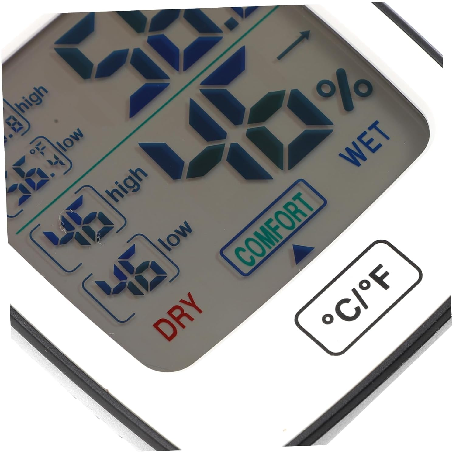 Alasum Digital Temperature and Humidity Monitor with Large Screen Display Indoor Thermohygrometer for Office Multi-Function Hygrometer Thermometer Showing and Calendar Compact Desktop image number 2