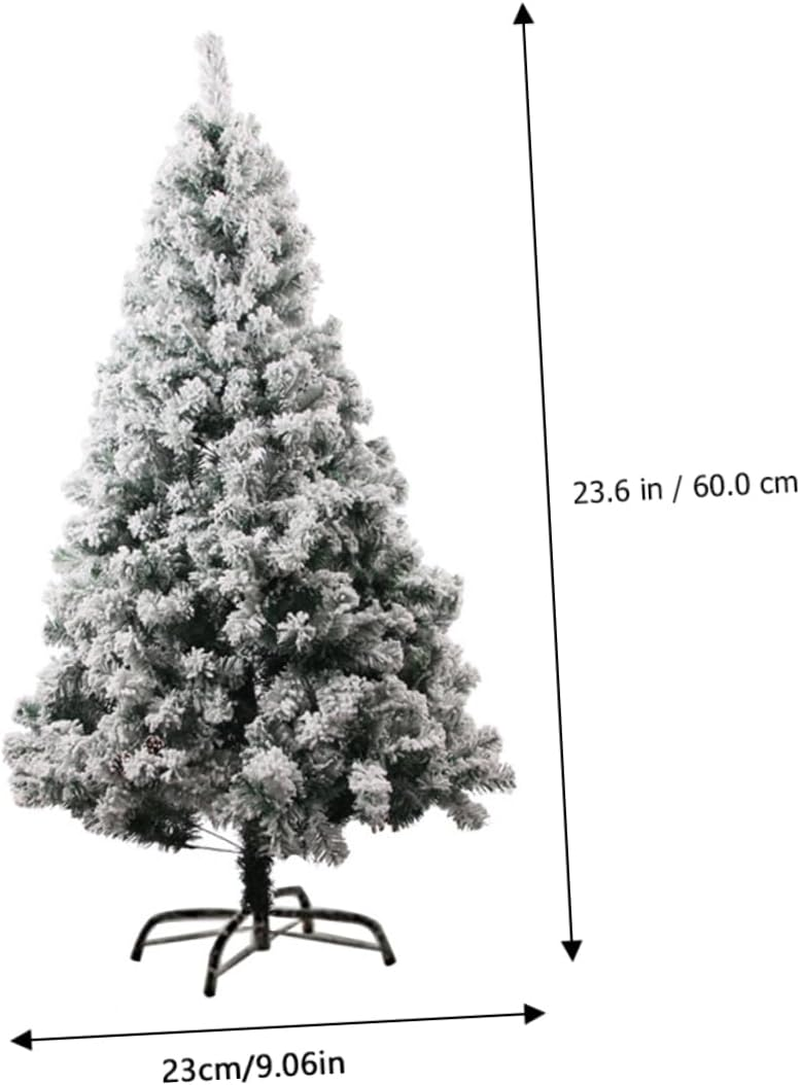 Artificial Flocked Christmas Tree Decor Home Xmas Tree Adornment White Simulated Christmas for Decoration Random Style image number 1