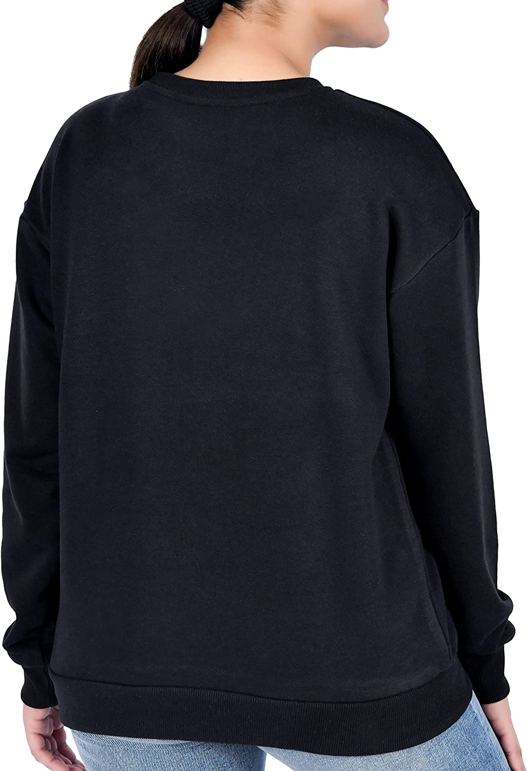 Sleepdown Essentials Women'S Casual Long Sleeve Sweatshirt Lightweight Crew Neck Pullover Relaxed Fit Tops image number 3