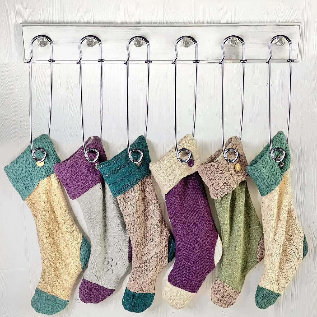 Large Safety Pins Strong for Clothes 4Inch 12 PCS Metal Kilt Pins Heavy Duty Blanket Pins Extra Large Steel Nappy Pins Safety Lock for Arts & Crafts image number 6