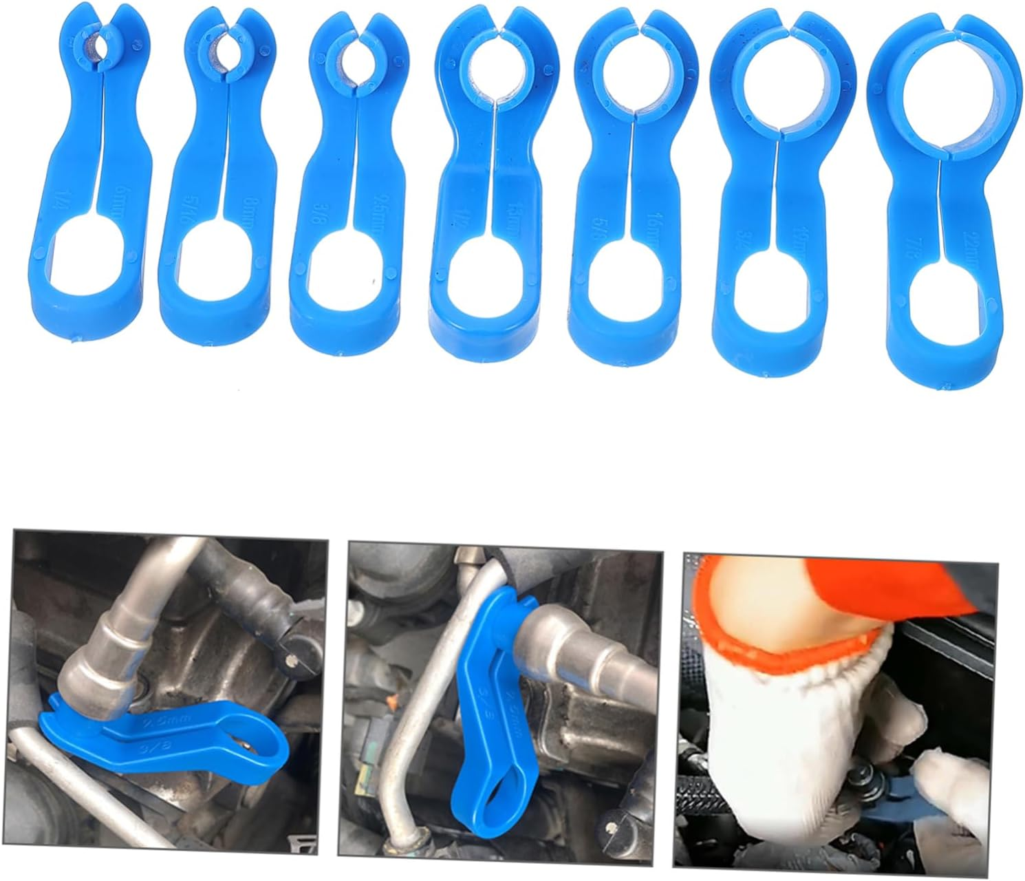 COSMEVIVI 7Pcs Fuel Line Disconnect Tool Set Automotive Engine and Air Conditioning Hose Removal Kit for Car Ac and Fuel System Maintenance image number 1