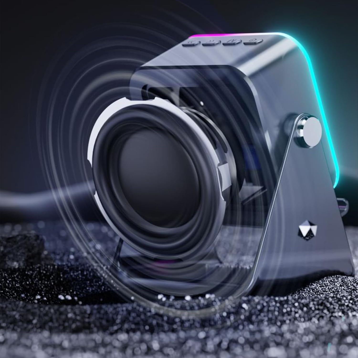 ETUCYNG Wireless Induction Speaker - Audio Station with Light | 10W Phone Holder Wireless Charger Speaker | for Home Office Travel Christmas Birthday Men Women Boyfriend Girl - White image number 5