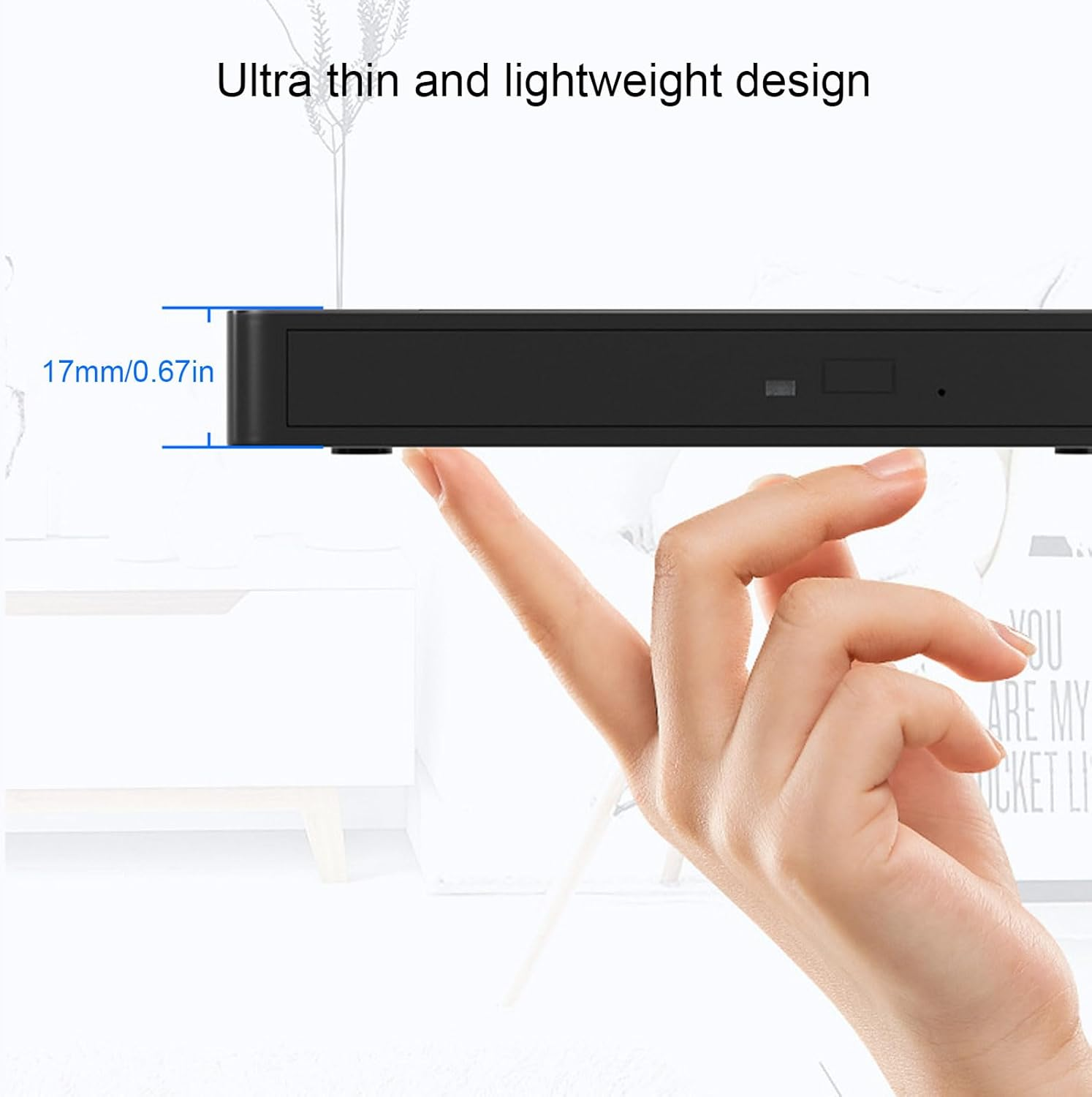 External CD DVD Drive for Laptop External Cd Drive for Laptop, Dual Interface External CD DVD Drive, Silent Reading Burner Disk Duplicators image number 6