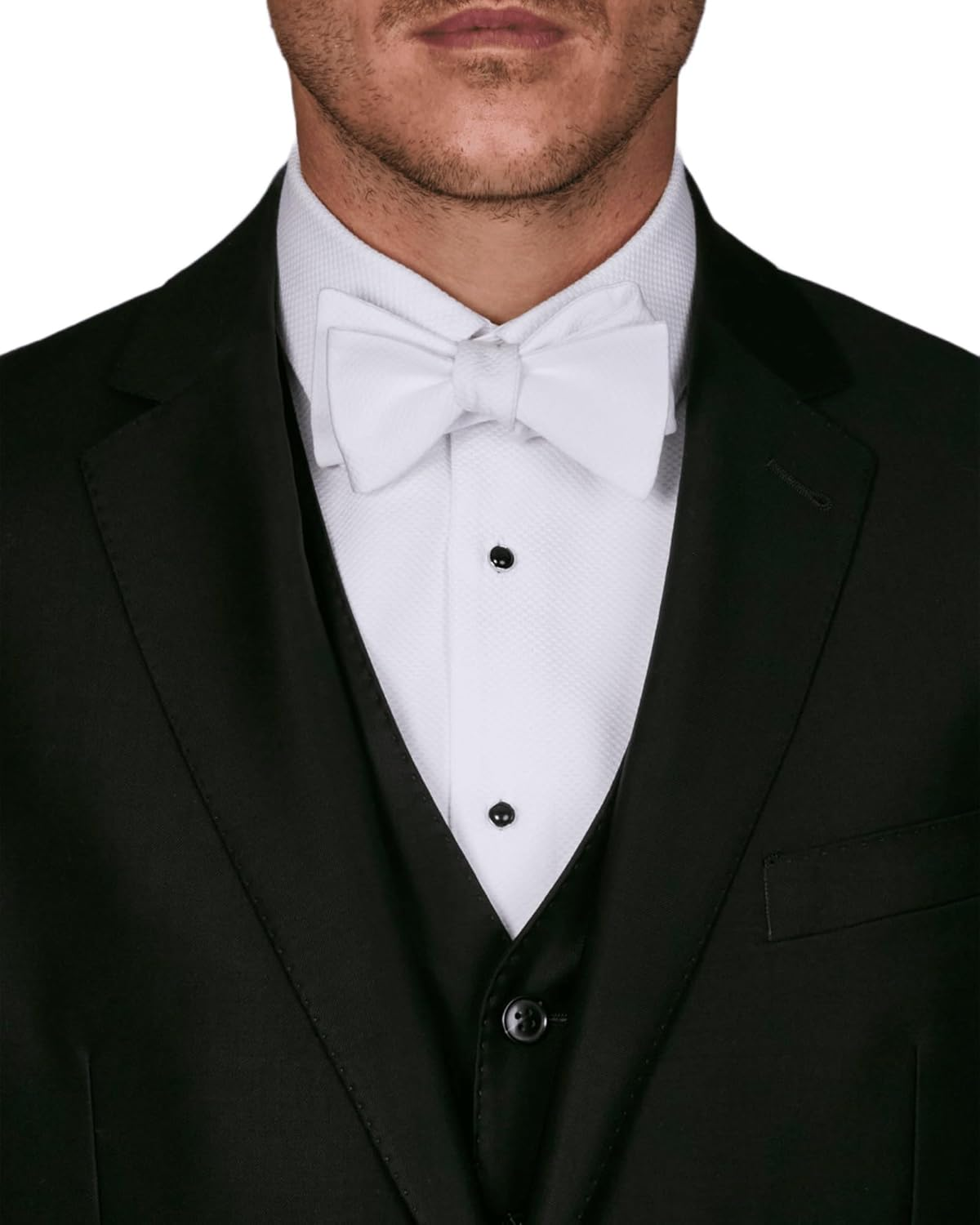 Abelard Men'S Occasions Marcella Bow Tie, White, One Size image number 1