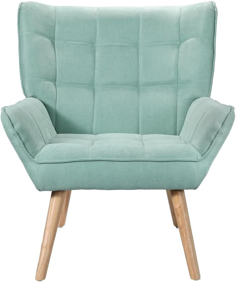 Artiss Armchair, Blue Recliner Lounge Dining Chairs Sofa Nursing Occasional Reading Seating Armchairs Home Living Room Bedroom Furniture, Upholstered with Linen Fabric image number 5