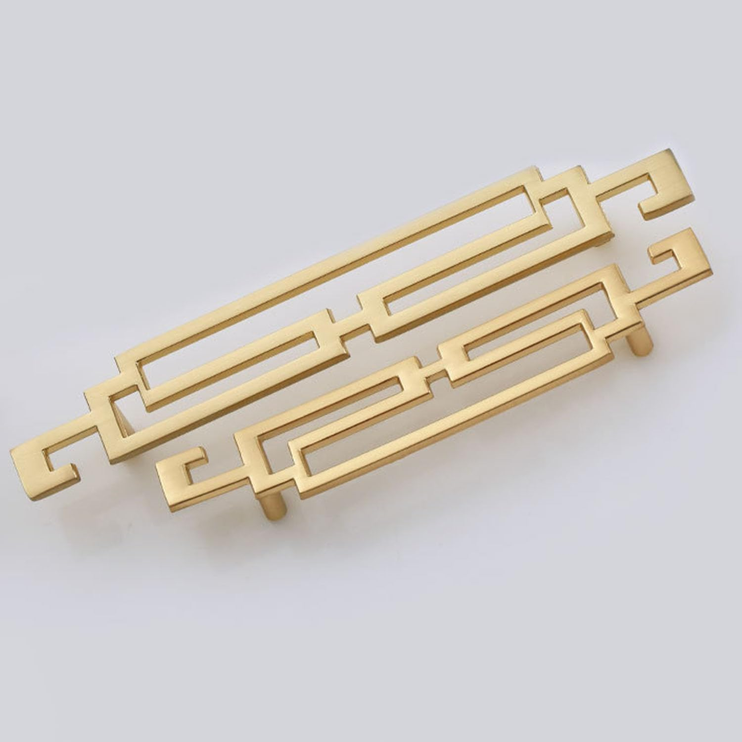 4Pack Art Deco Drawer Pulls Chinese Hollow Gold Handle Zinc Alloy Cabinet Handles Gold Cabinet Hardware (Hole Spacing: 96Mm) image number 1