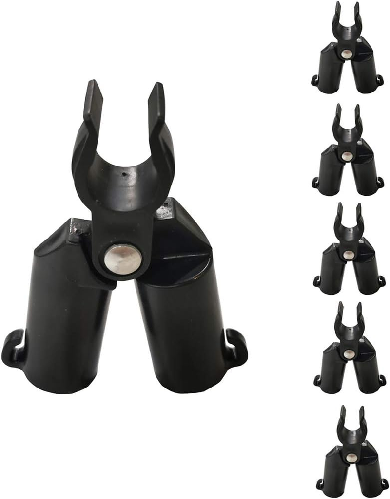 20PCS for 5/8In（16Mm） Diameter Plastic Coated Steel Garden Plant Stakes Sturdy Gardening Yard Stick Garden Stake Clips Connector 360 Degree Adjustment image number 5