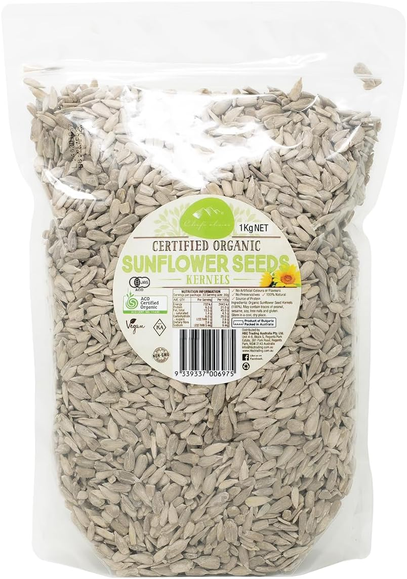 Chef'S Choice Certified Organic Sunflower Kernels 1Kg
