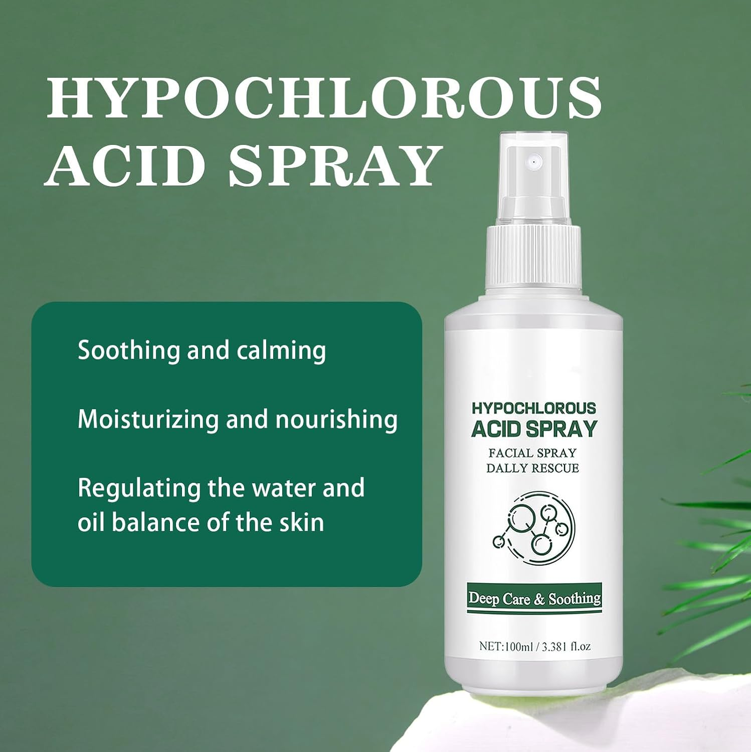 Hypochlorous Acid Spray, Hypochlorous Acid Face and Skin Spray for Clear, Soothe & Moisturize, Safe for Use on Acne Prone Skin, Dry Scalp, Toner, Eye Lash Cleanser-100 ML (2) image number 4