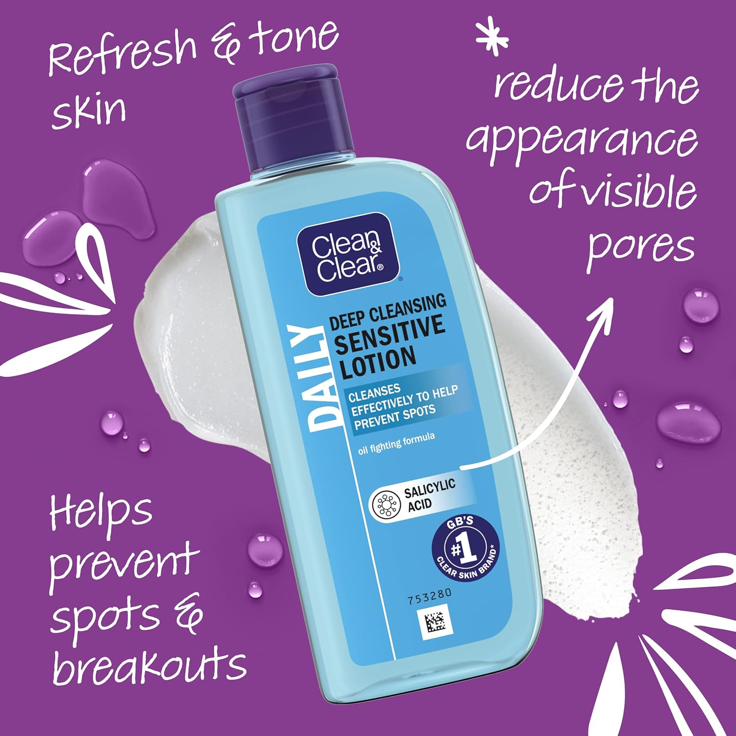 Clean & Clear Deep Cleansing Lotion - Sensitive (200Ml) image number 3