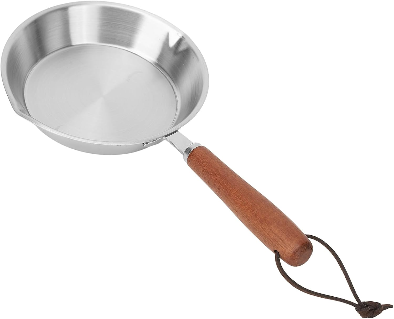 Induction Cooker Stainless Steel Fry Pan Quick Heating Non Stick Egg Pan for Restaurant Kitchen Use (12CM) image number 1