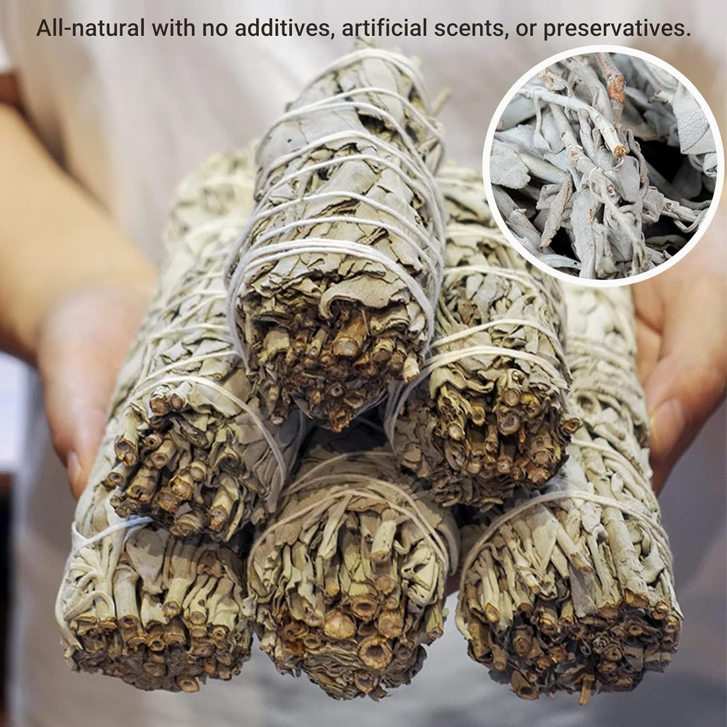 4 Inch White Sage Smudge Sticks 4 Pack - White Sage Bundles for Home Cleansing Incense Healing Meditation & Smudge Sticks Rituals
