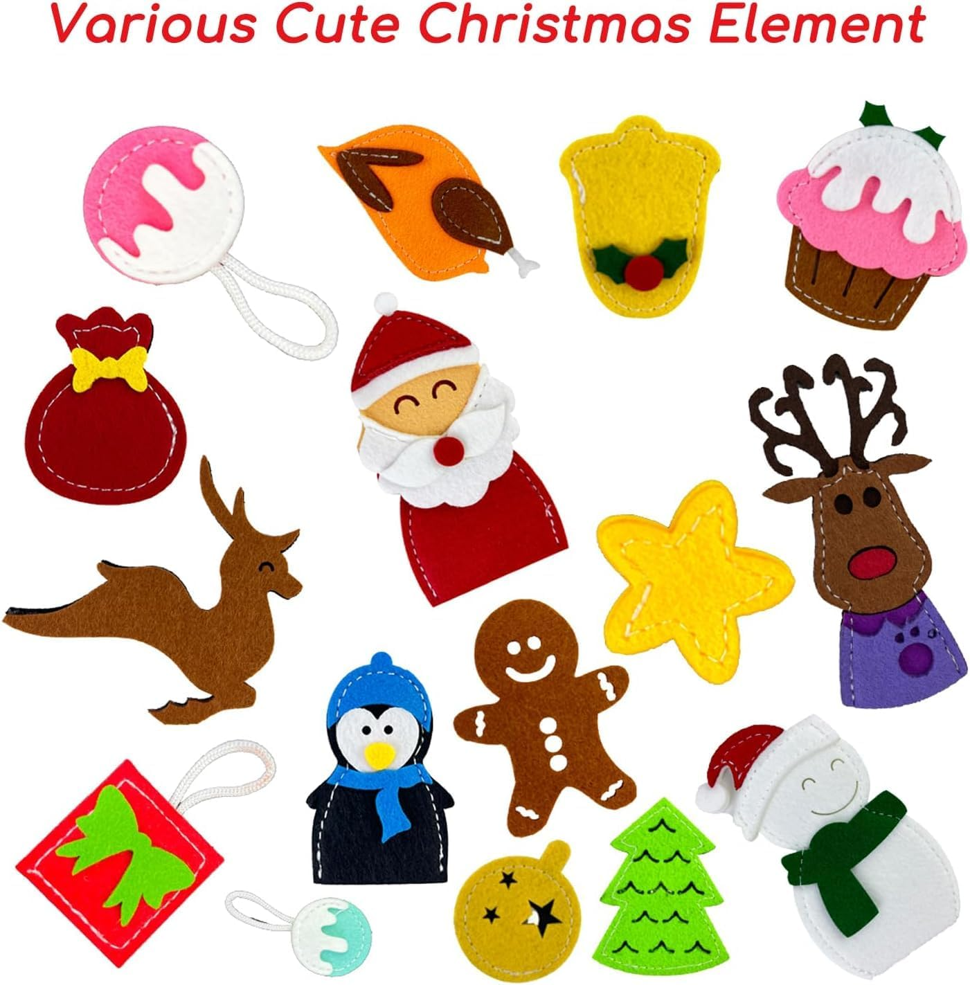 Busy Book Quiet Book for Toddlers Christmas Theme Montessori Toys Busy Board for Baby Felt Activity Book for Toddlers image number 3