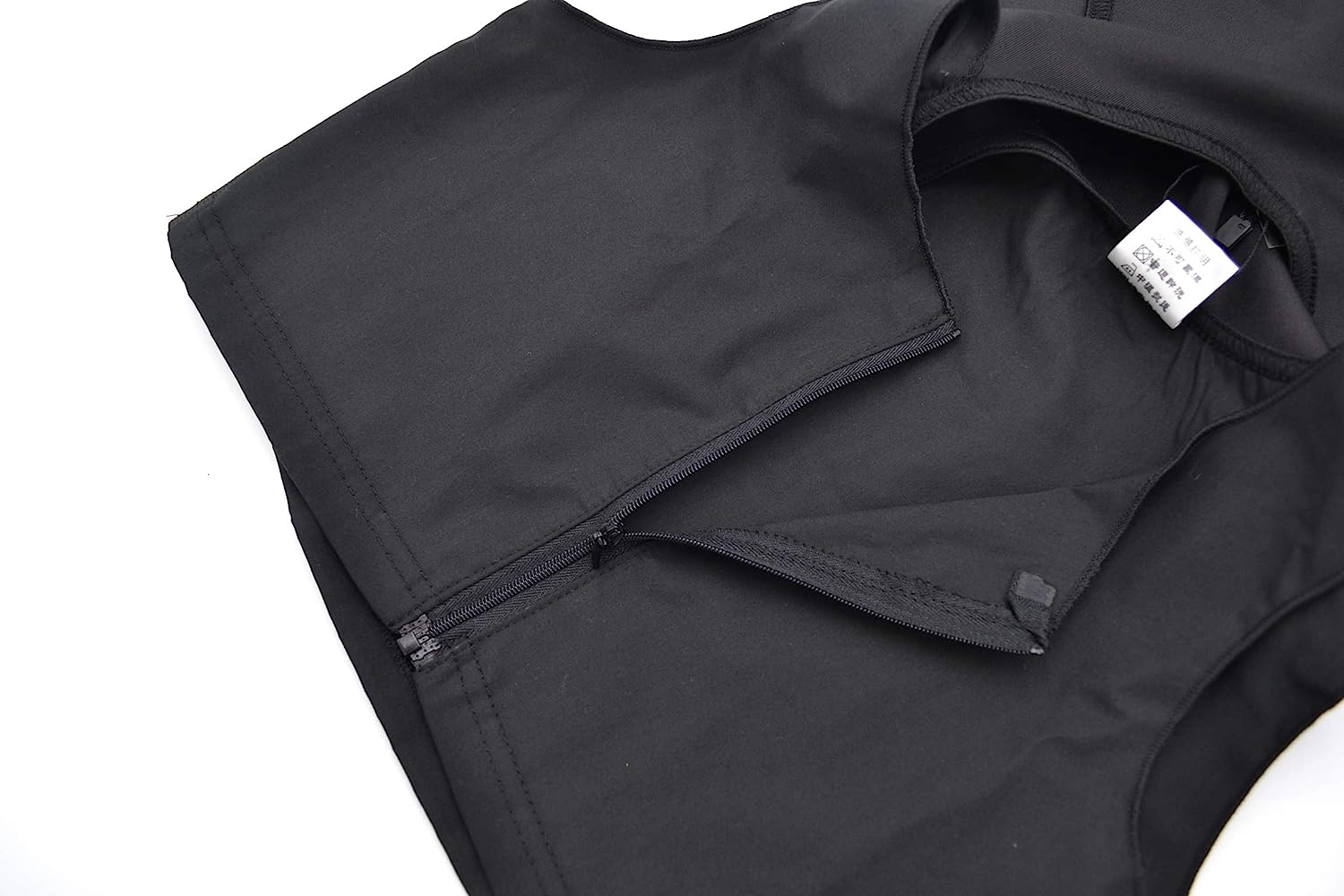 Baronhong Women Trans Lesbian Tomboy Zip up Chest Binder Quick-Drying Swimwear Vest Tank Top+Swimming Pants image number 1