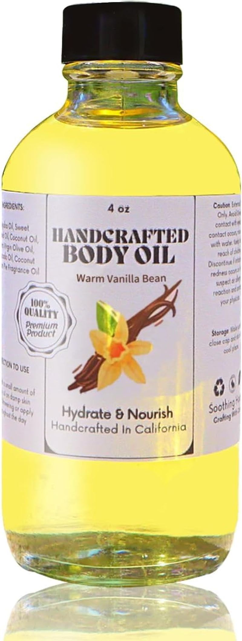 Pohdhk Coconut Cream Pie Body Oil, Handcrafted Body Oil Coconut Cream Pie, Body Juice Oil Vanilla, Moisturizing Body Oil Vanilla, Hand Crafted Body Oil for All Skin Types (Coconut)