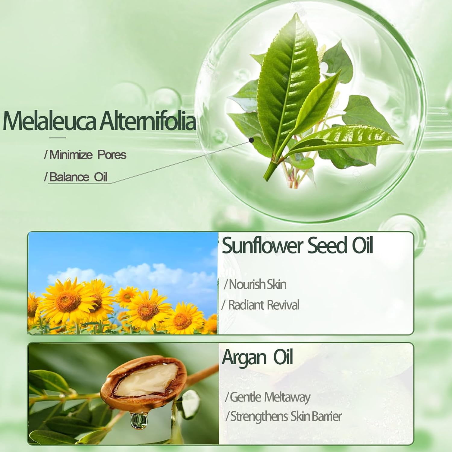 12PCS Individually Cleansing Oil, Mini Face Makeup Pore Cleansing, Speedy & Deep & Gentle Face Cleanser, Facial Oil Cleanser, Travel Size Makeup Remove image number 2