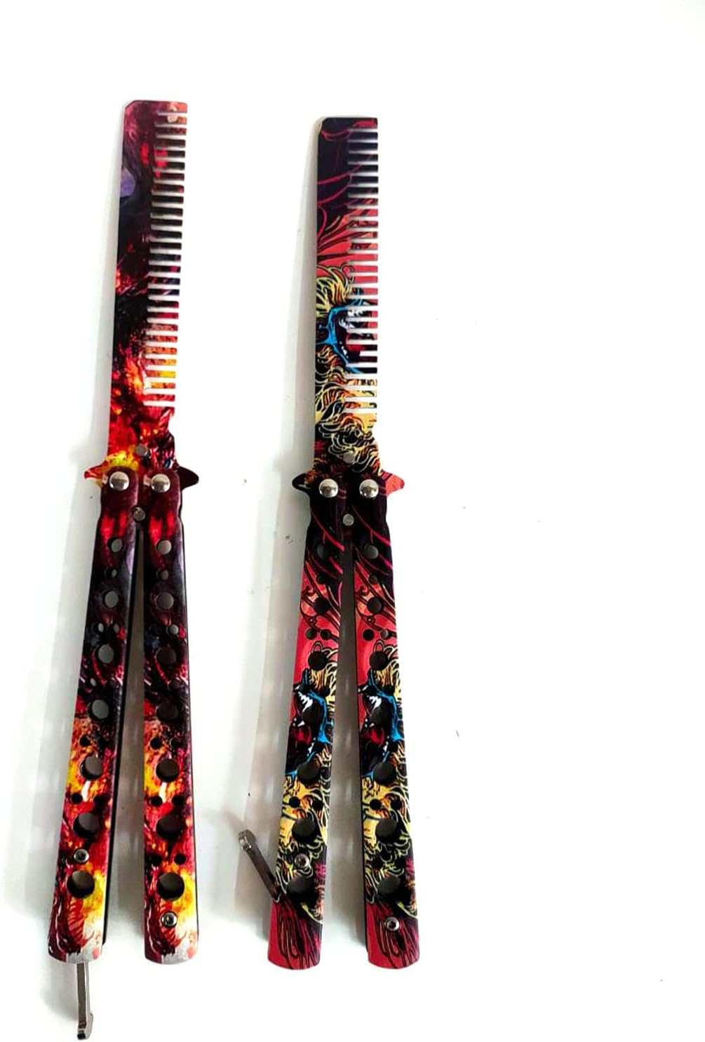 WANLIAN Beautiful Comb Trainer,Beautiful Comb Stainless Steel Folding Training Practice Combs Hair Styling Tools for Sport Outdoor Use (NO.7) image number 6