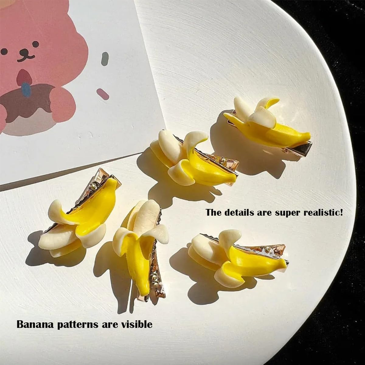 10Ps Hair Clips Women'S Cute Small Mini Shape of a Banana Duckbill Hair Clips for Styling Hair Thick & Thin Clips image number 3